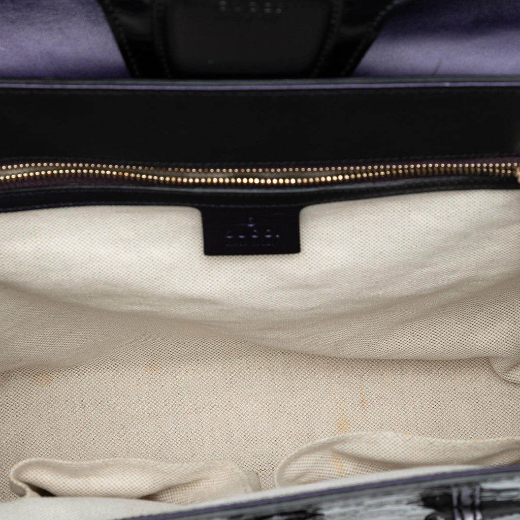 Gucci Large Guccissima PatLBt Emily Shoulder Bag