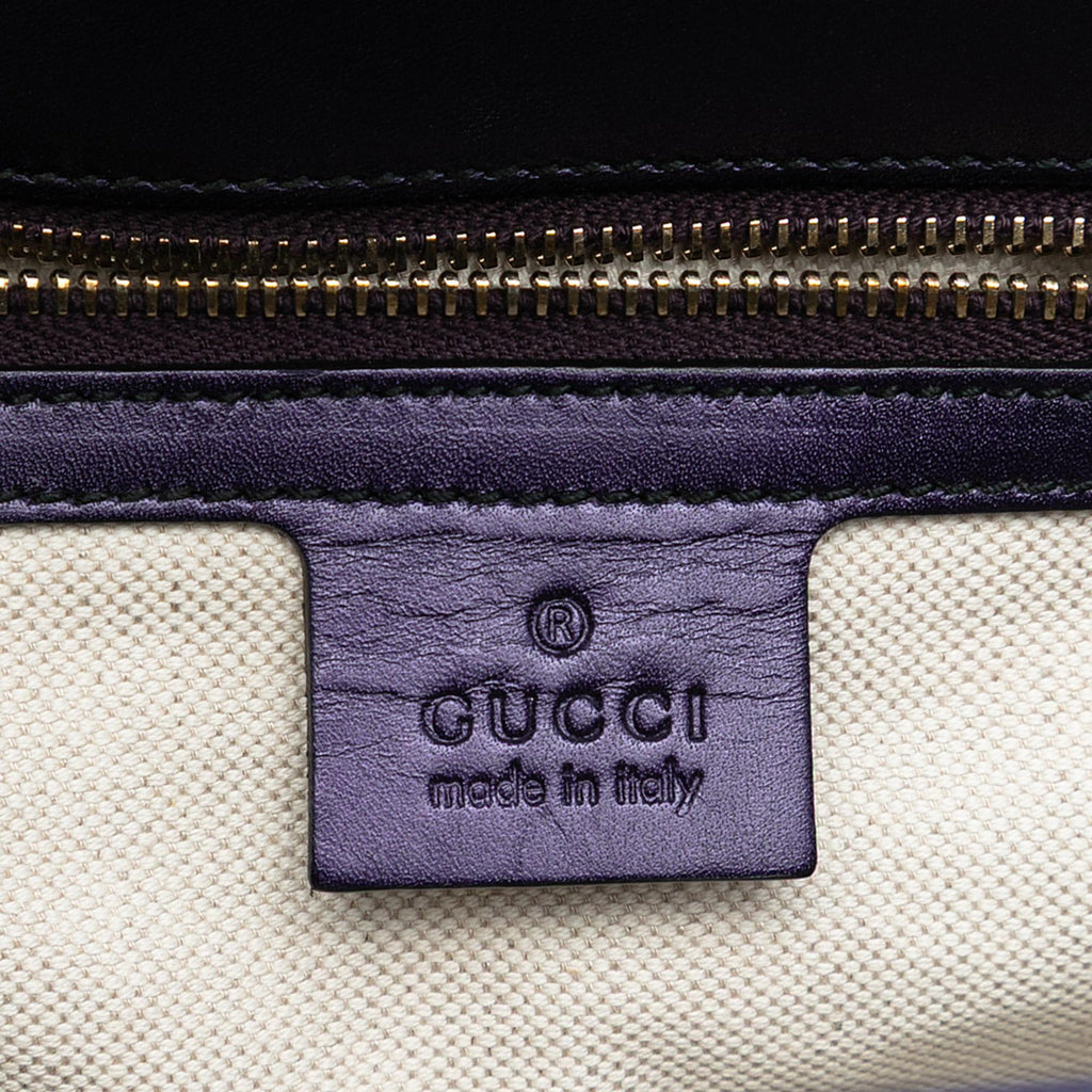 Gucci Large Guccissima PatLBt Emily Shoulder Bag