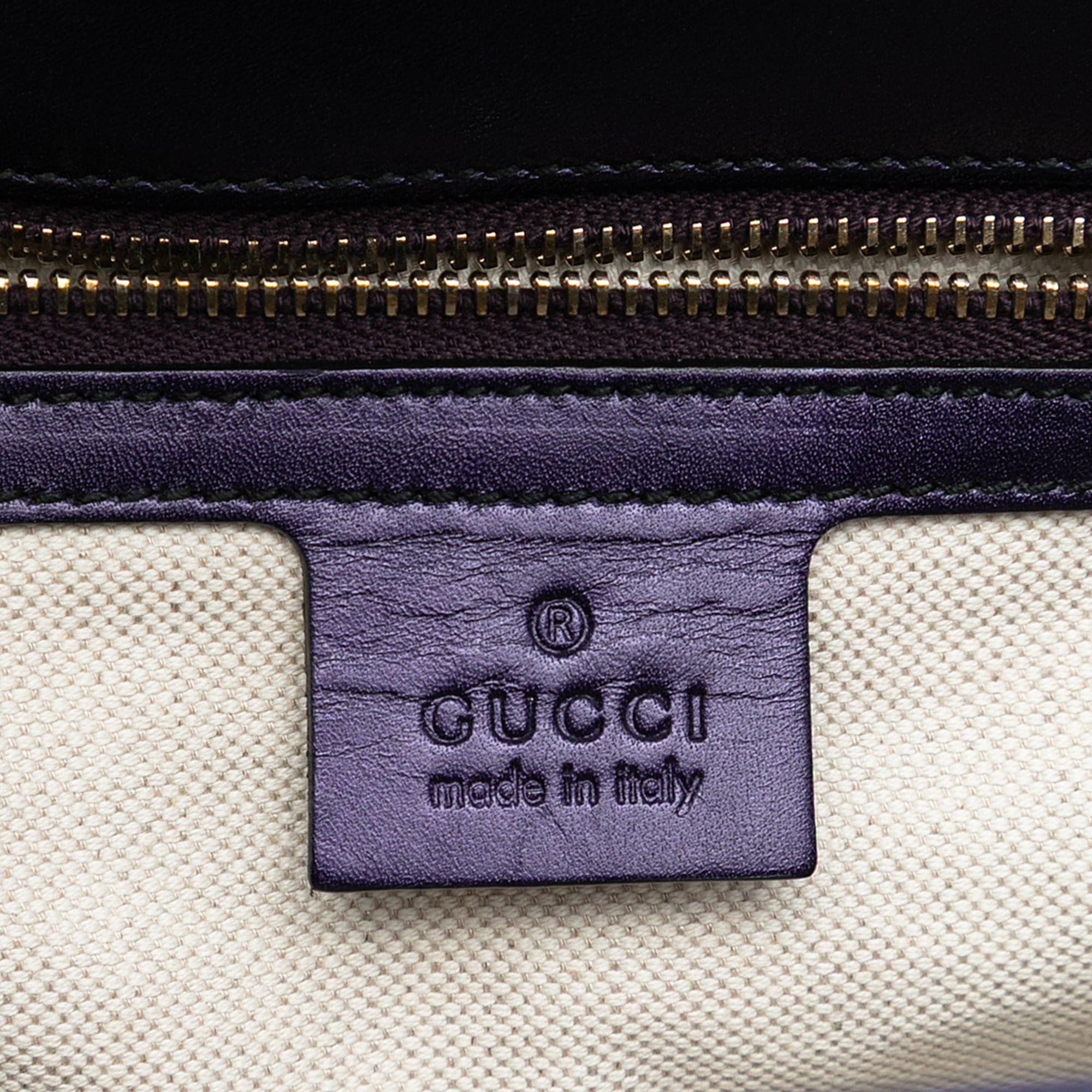 Gucci Large Guccissima PatLBt Emily Shoulder Bag