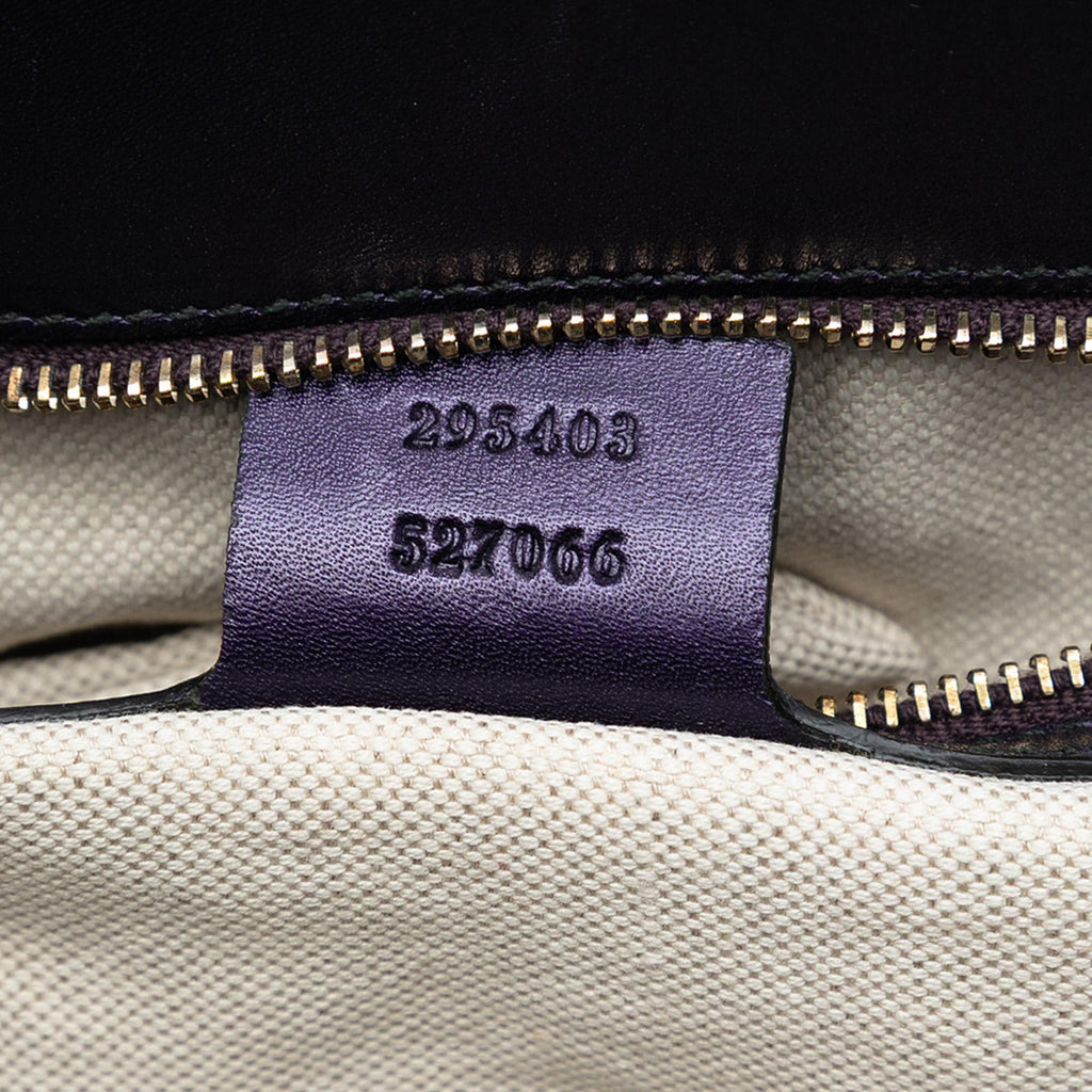 Gucci Large Guccissima PatLBt Emily Shoulder Bag
