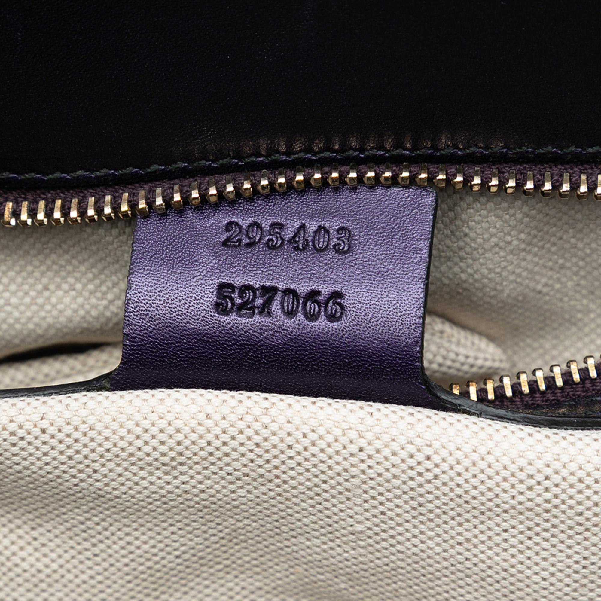 Gucci Large Guccissima PatLBt Emily Shoulder Bag