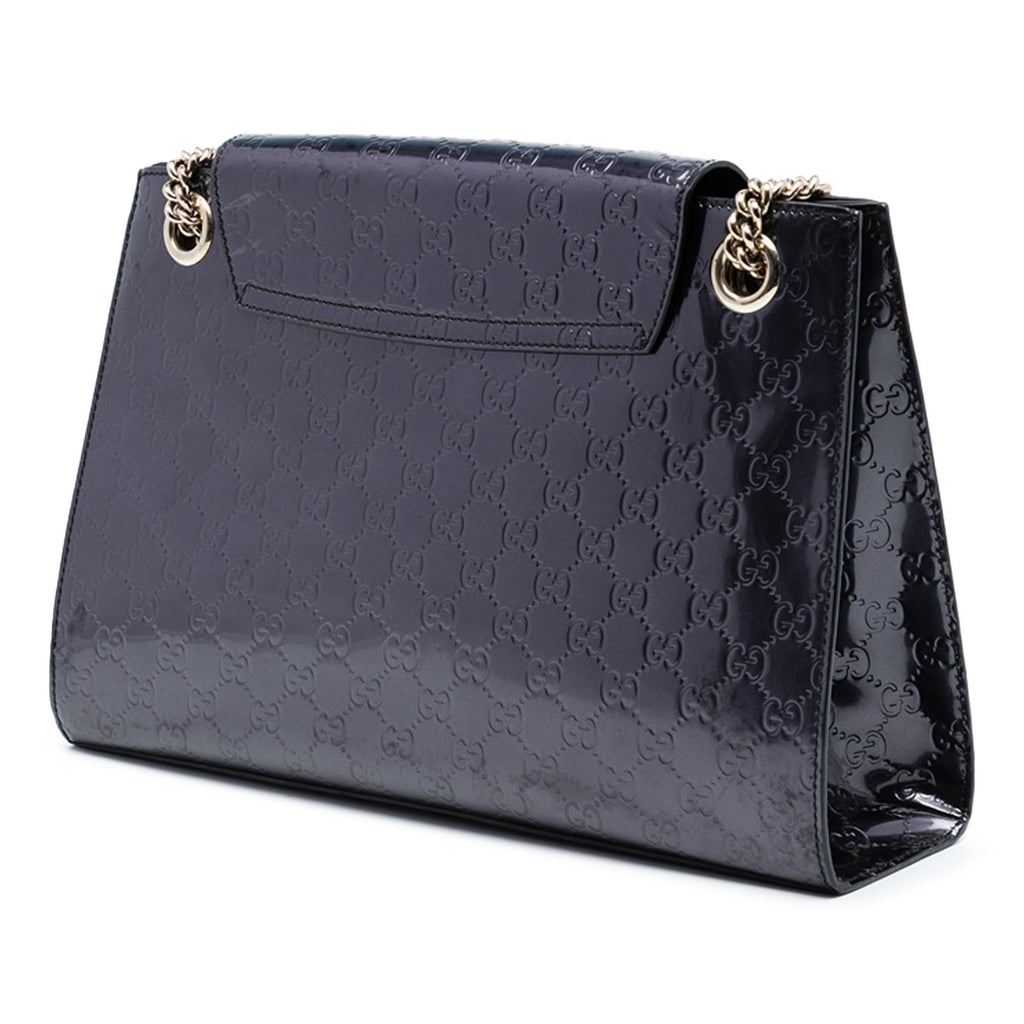 Gucci Large Guccissima PatLBt Emily Shoulder Bag