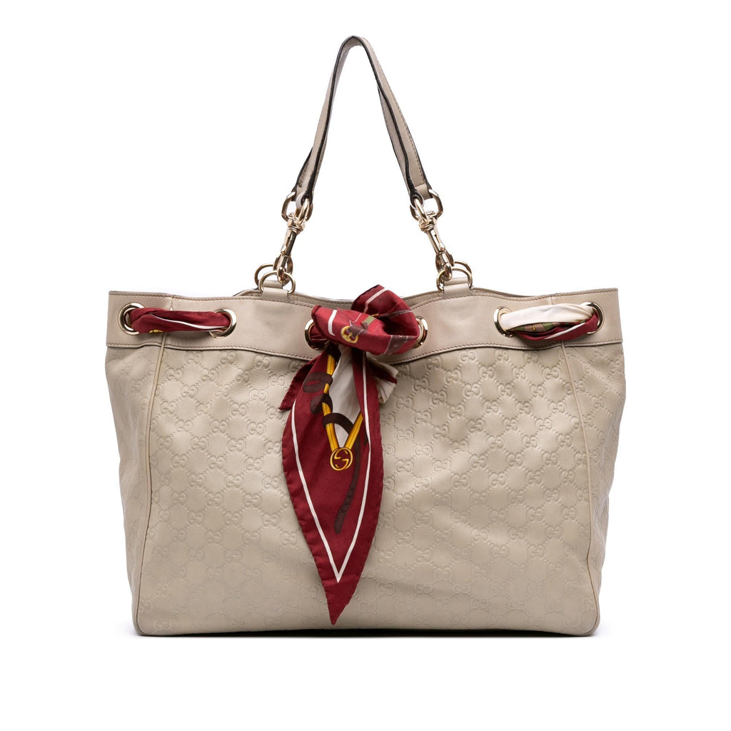 Gucci Large Guccissima Positano Scarf Tote