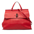 Gucci Large Leather Bamboo Daily Satchel