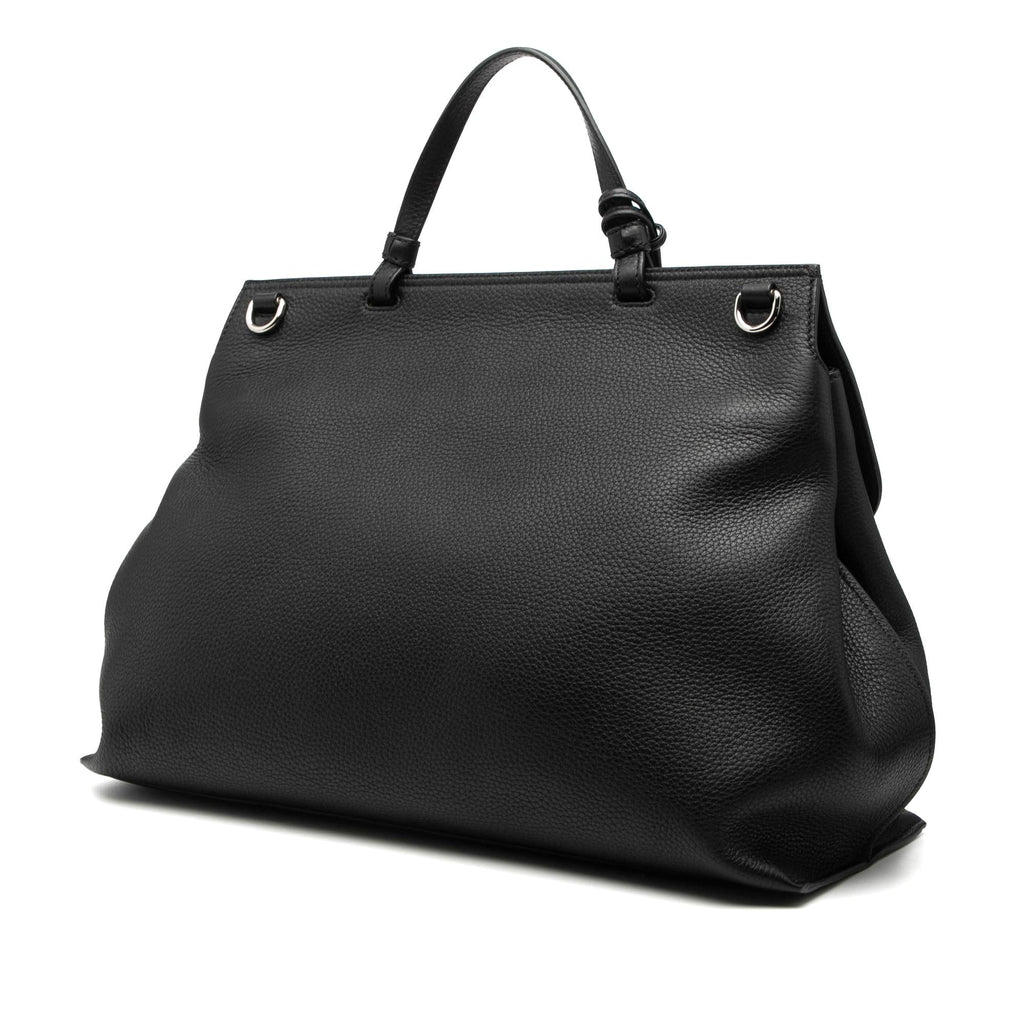Gucci Large Leather Bamboo Daily Satchel