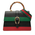 Gucci Large Leather Bamboo Dionysus Web Satchel