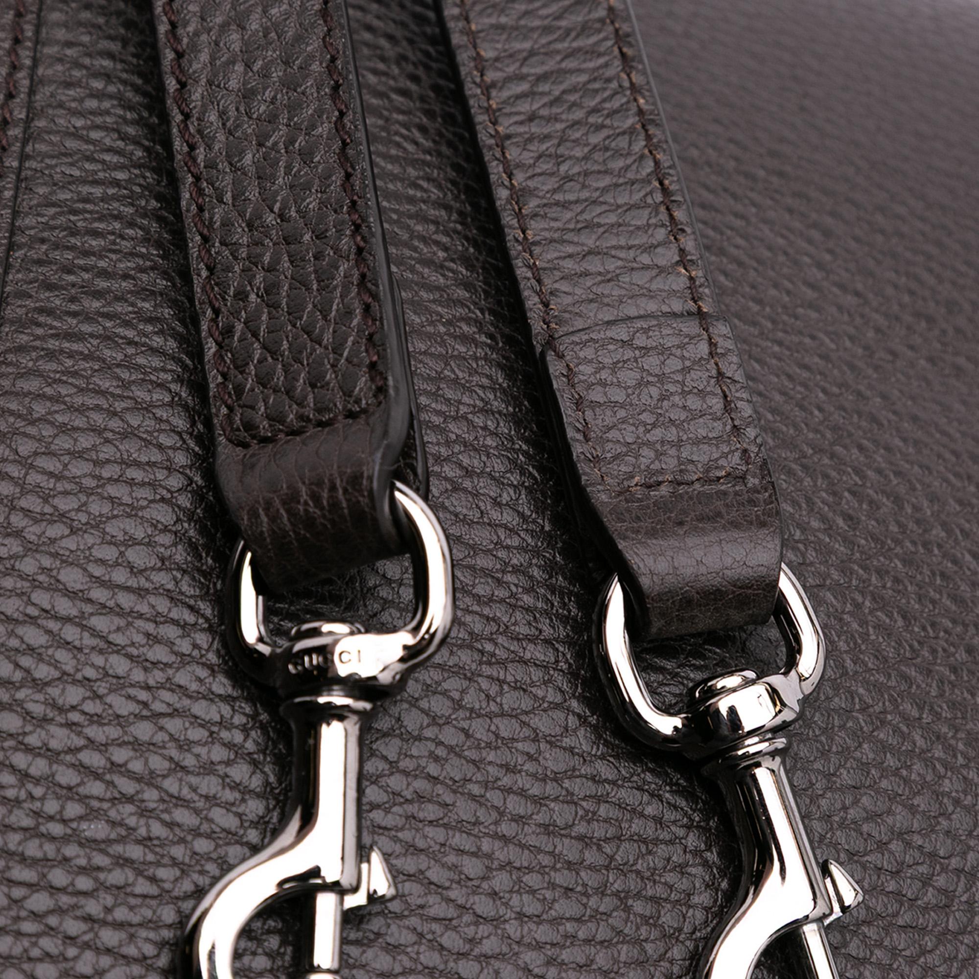 Gucci Large Leather GG Charm Dome Satchel