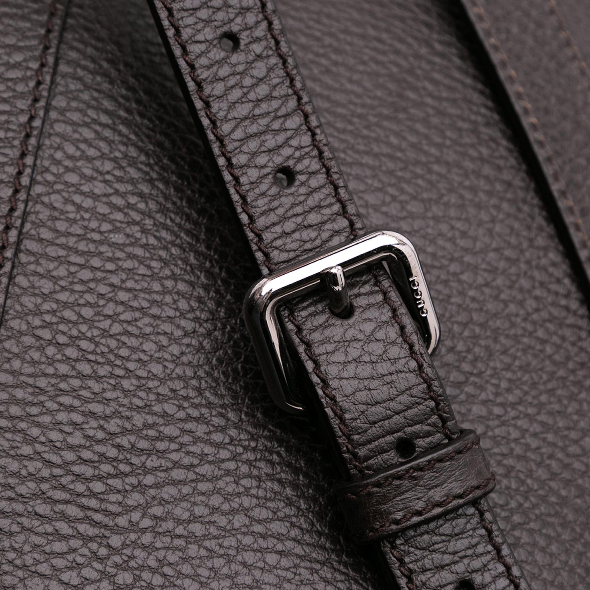Gucci Large Leather GG Charm Dome Satchel