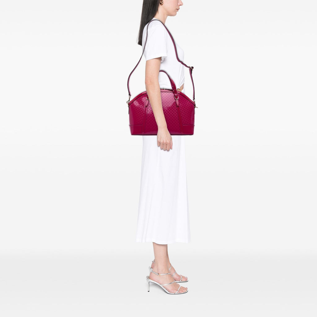 Gucci Large Microguccissima Patent Nice Dome Satchel