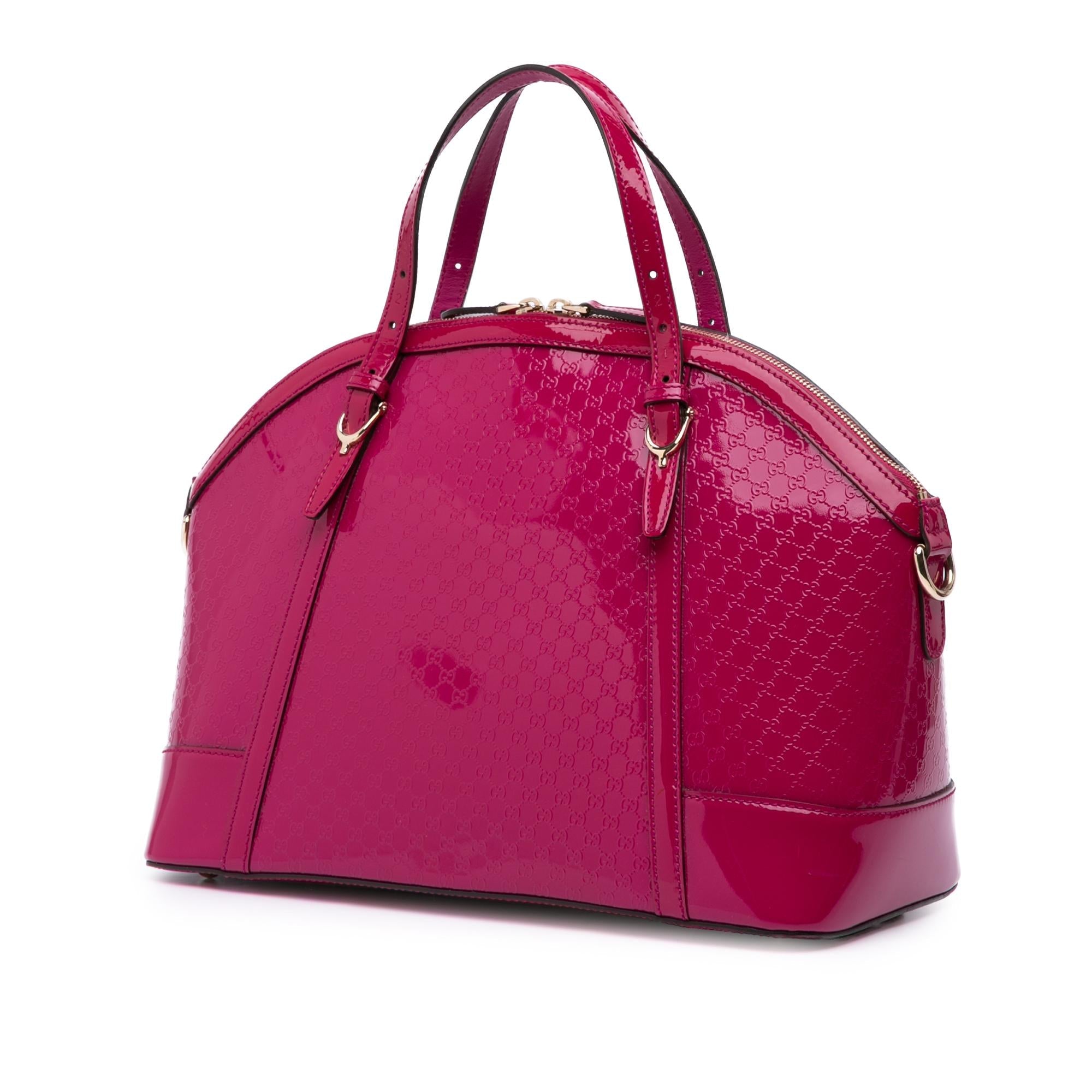 Gucci Large Microguccissima Patent Nice Dome Satchel