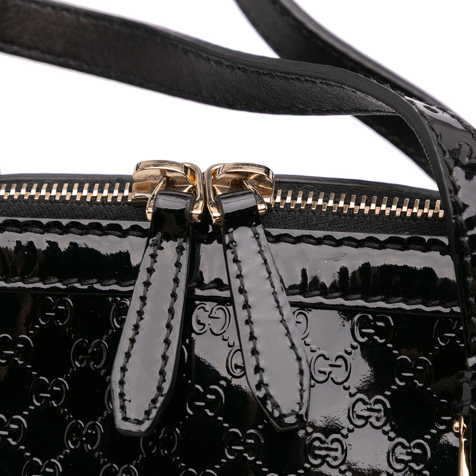 Gucci Large Microguccissima PatLBt Nice Dome Top Handle Bag