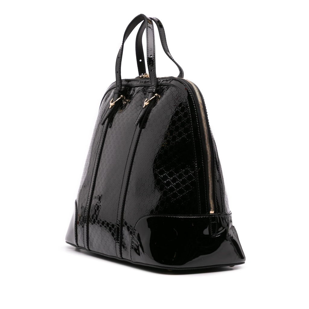 Gucci Large Microguccissima PatLBt Nice Dome Top Handle Bag
