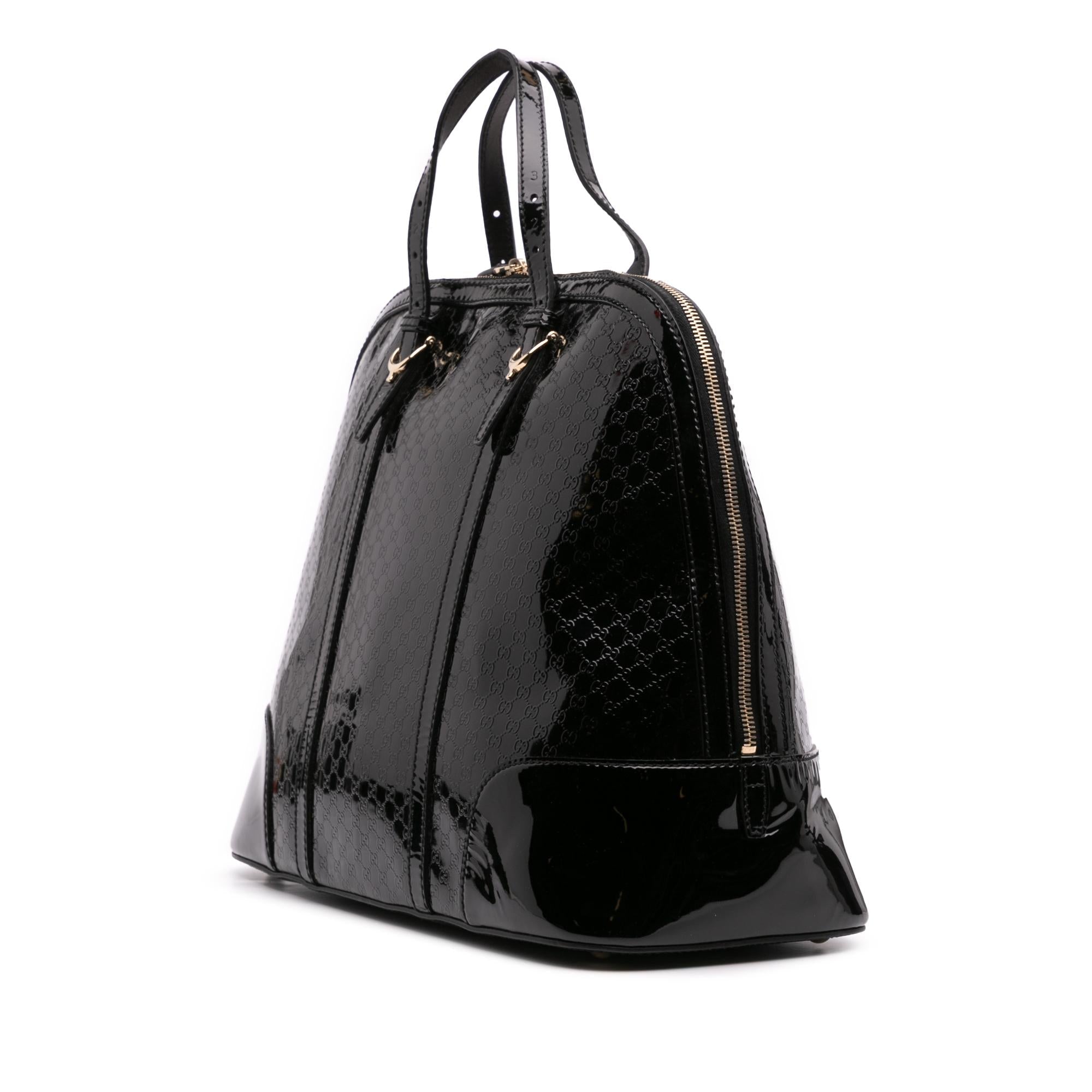 Gucci Large Microguccissima PatLBt Nice Dome Top Handle Bag