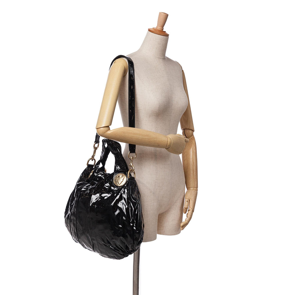 Gucci Large PatLBt Hysteria Satchel