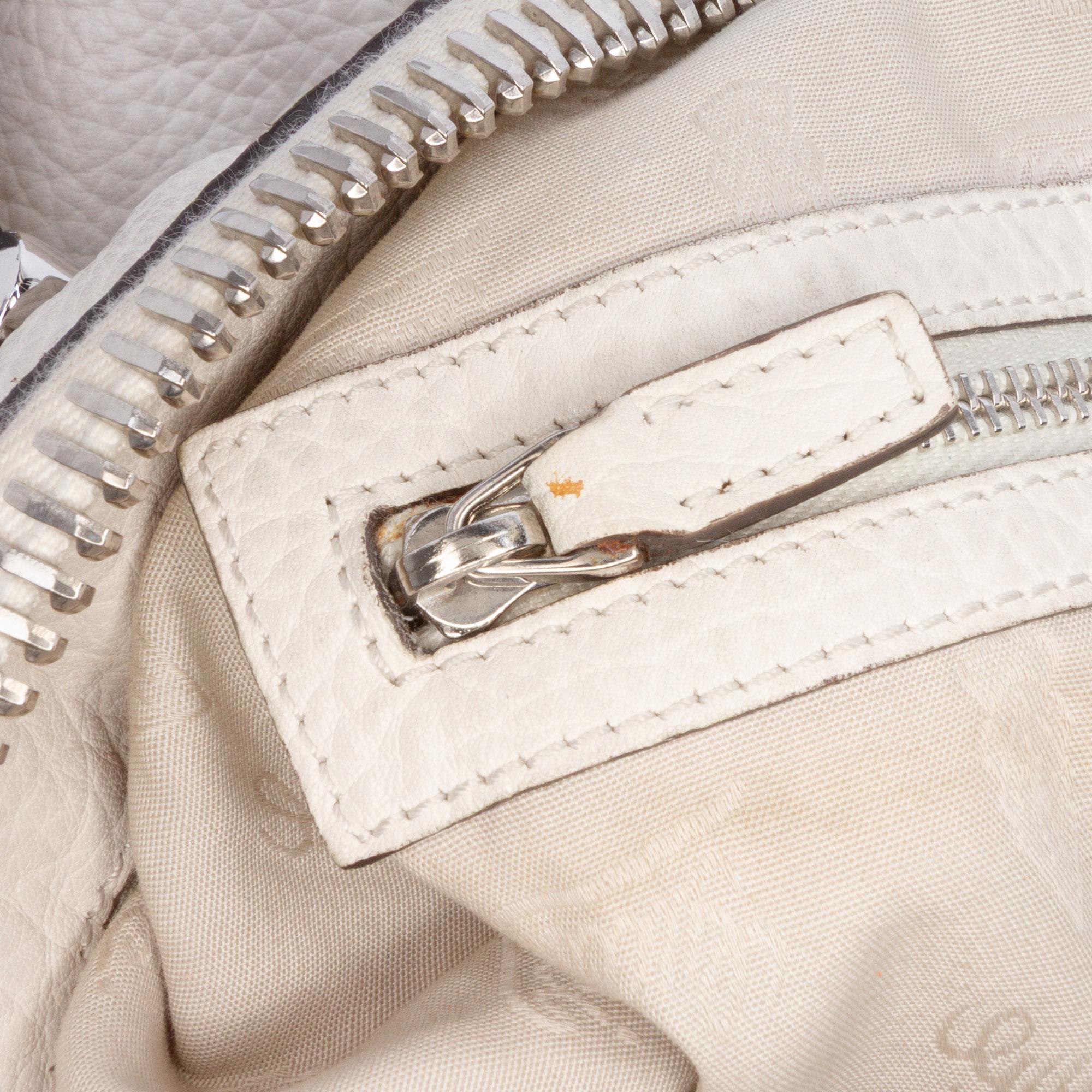 Gucci Large Pebbled Calfskin Bamboo Bar Tassel Tote