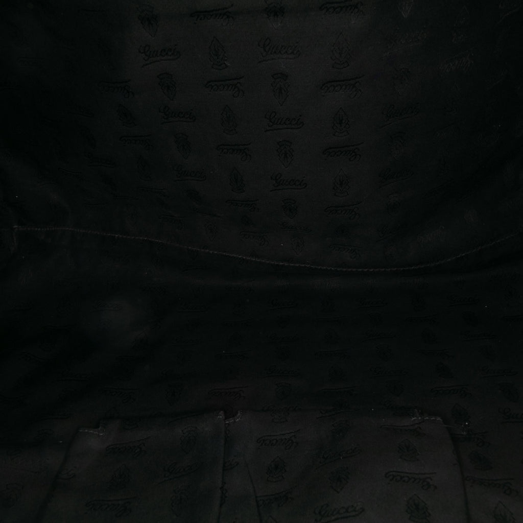 Gucci Large Pebbled Calfskin Bamboo Jungle Convertible Tote