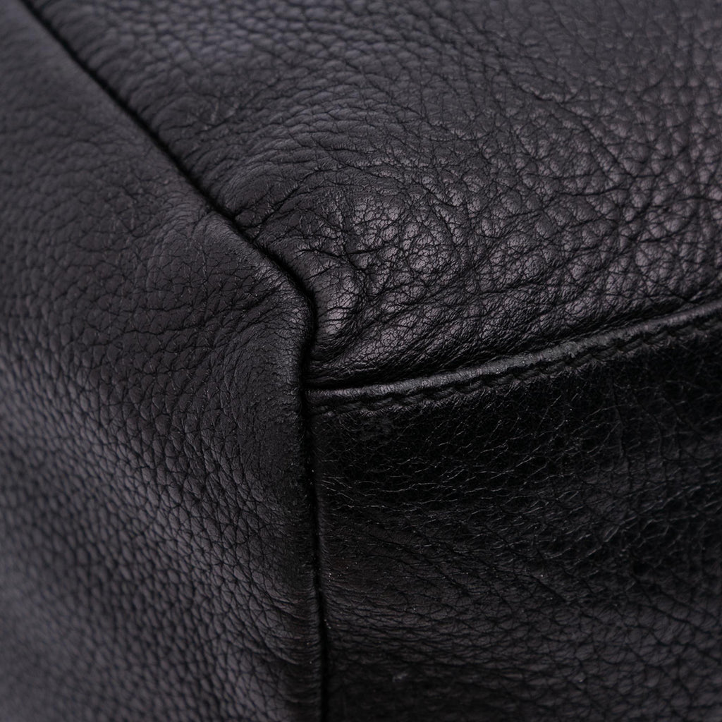 Gucci Large Pebbled Calfskin Bamboo Jungle Convertible Tote
