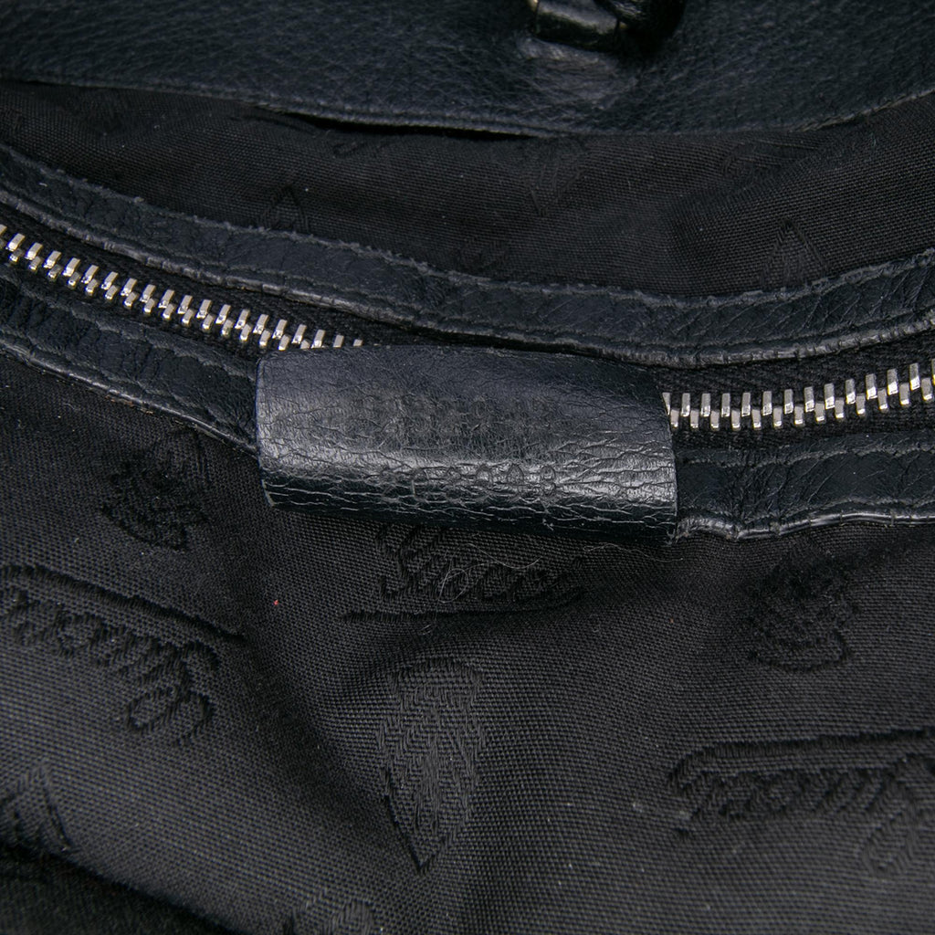 Gucci Large Pebbled Calfskin Bamboo Jungle Convertible Tote