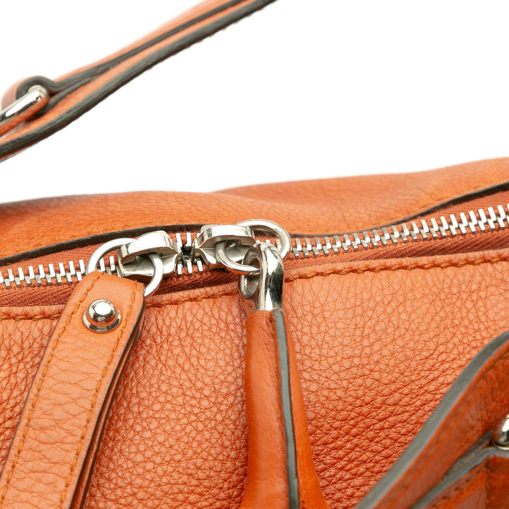 Gucci Large Pebbled Calfskin Icon Bit Satchel