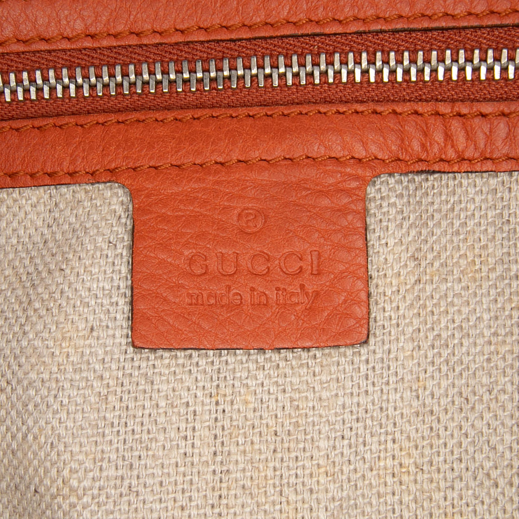 Gucci Large Pebbled Calfskin Icon Bit Satchel