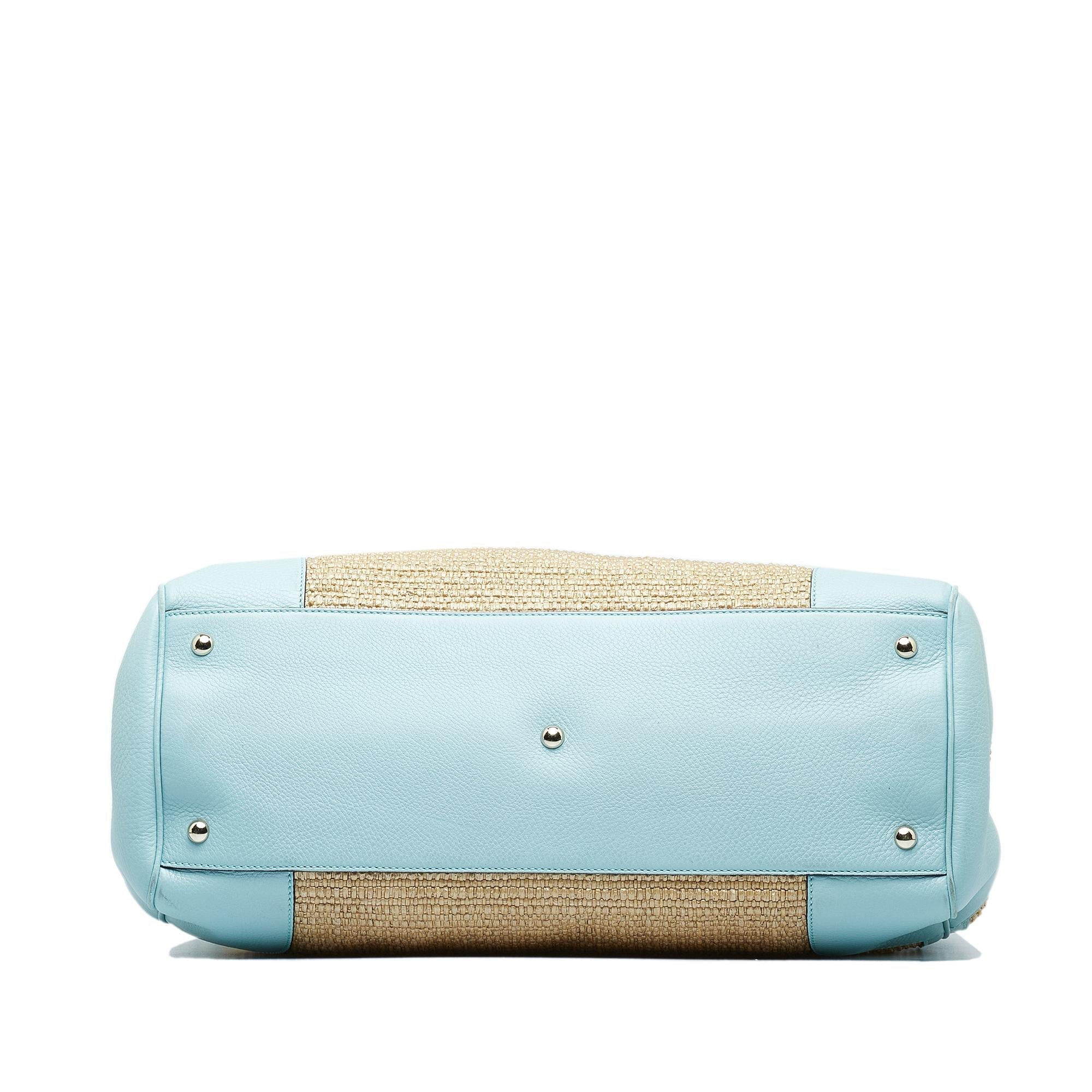 Gucci Large Raffia Bamboo Shopper (SHG-wkXCkH)