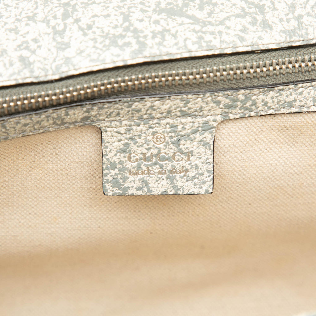 Gucci Large Speckled Leather New Bamboo Top Handle Bag