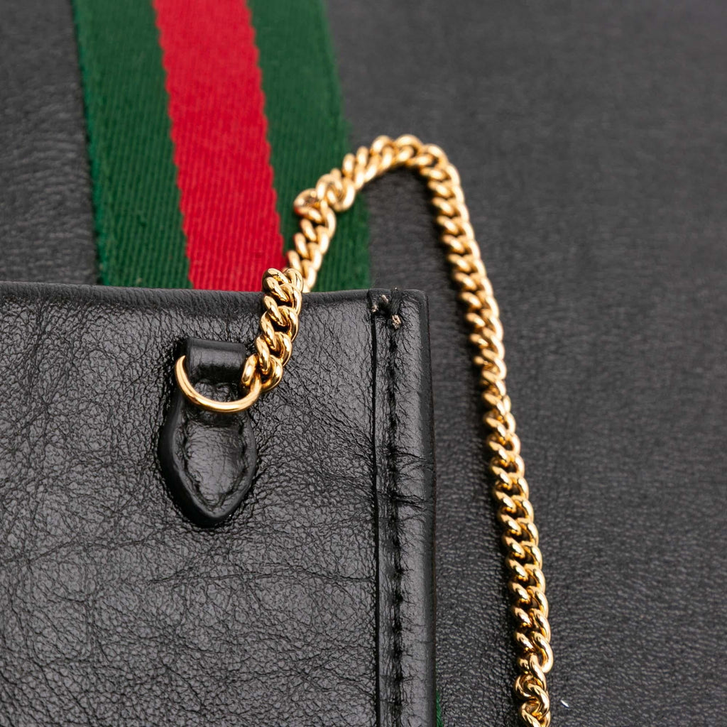 Gucci Large Web Leather Rajah Tote