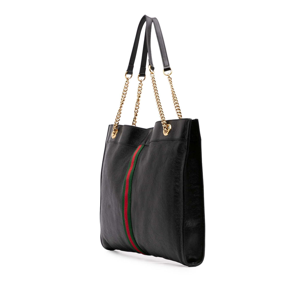 Gucci Large Web Leather Rajah Tote