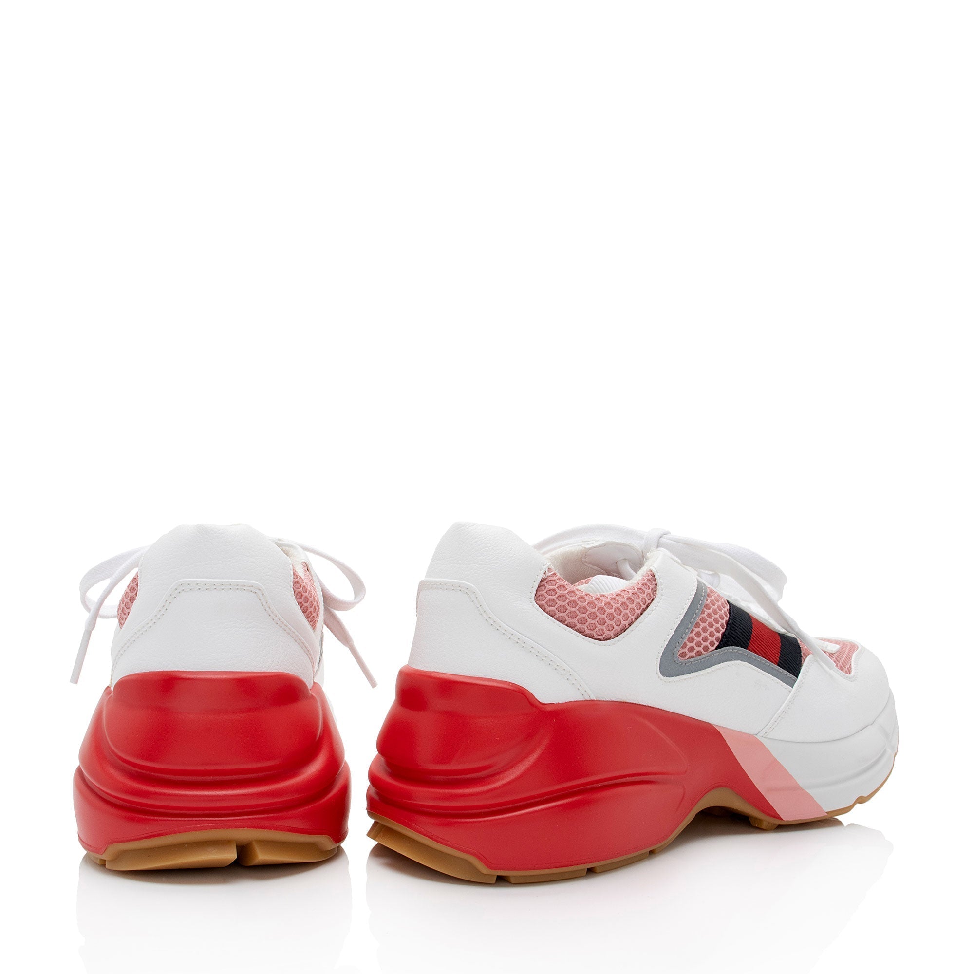 Gucci Lavaredo Eco-Fabric Web Rhyton Sneakers - Size 6 / 36 (SHF-BysShW)
