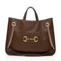 Gucci Leather Horsebit 1955 Medium Tote (SHF-19180)