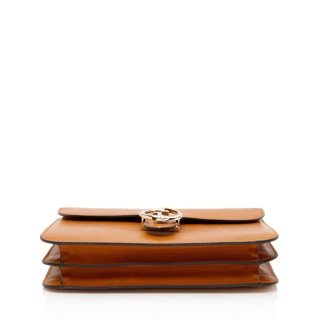 Gucci Leather 1973 Flap Medium Shoulder Bag