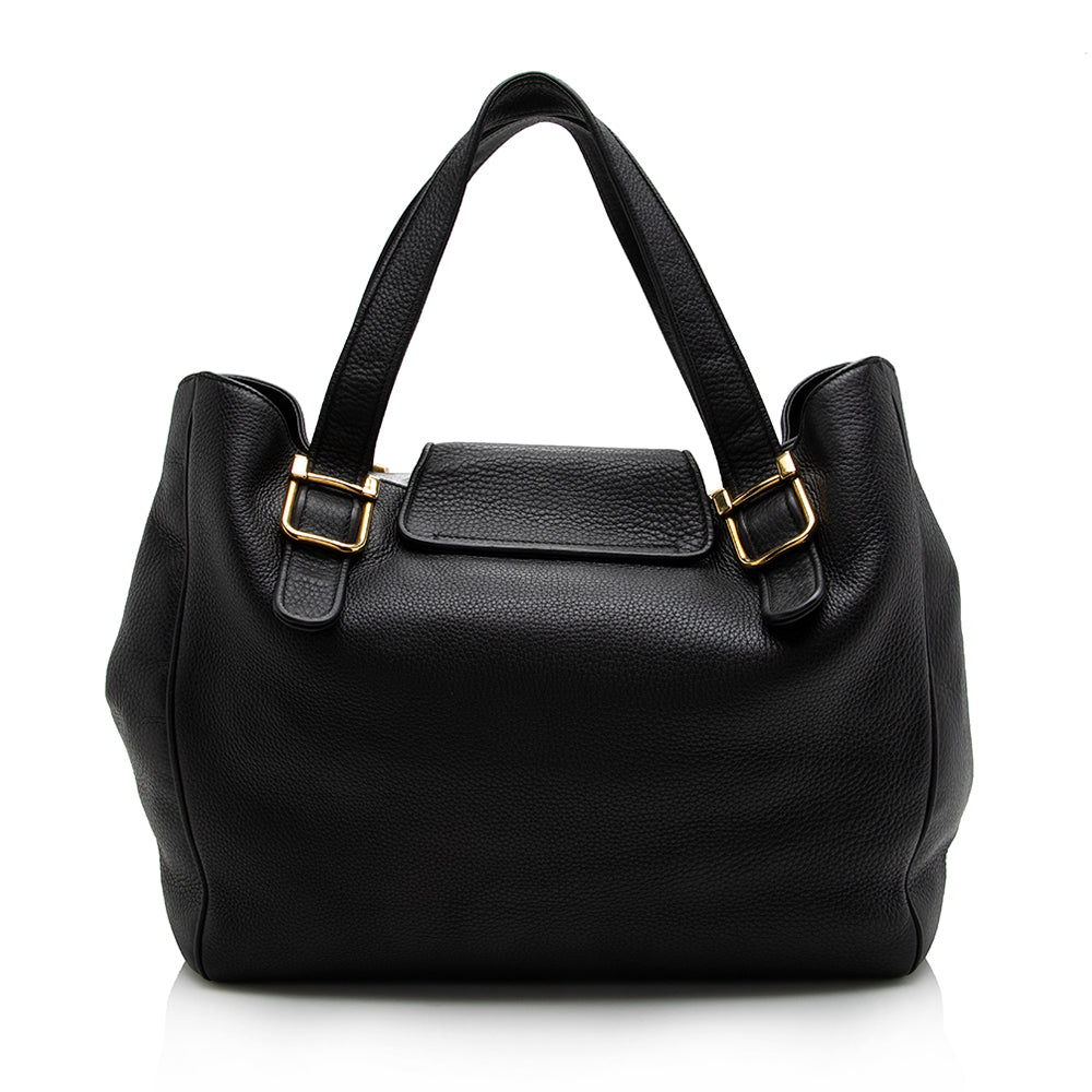 Gucci Leather 1973 Medium Tote (SHF-17493)
