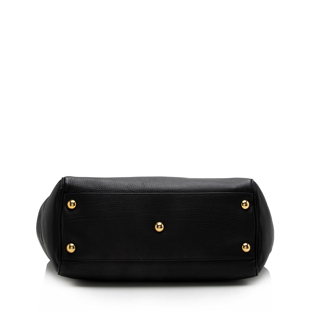 Gucci Leather 1973 Medium Tote (SHF-17493)