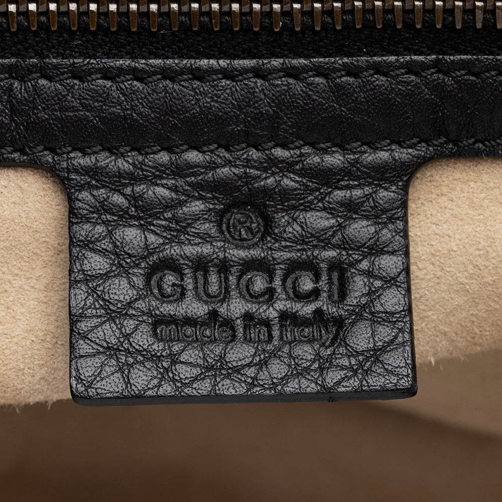 Gucci Leather 1973 Medium Tote (SHF-17493)