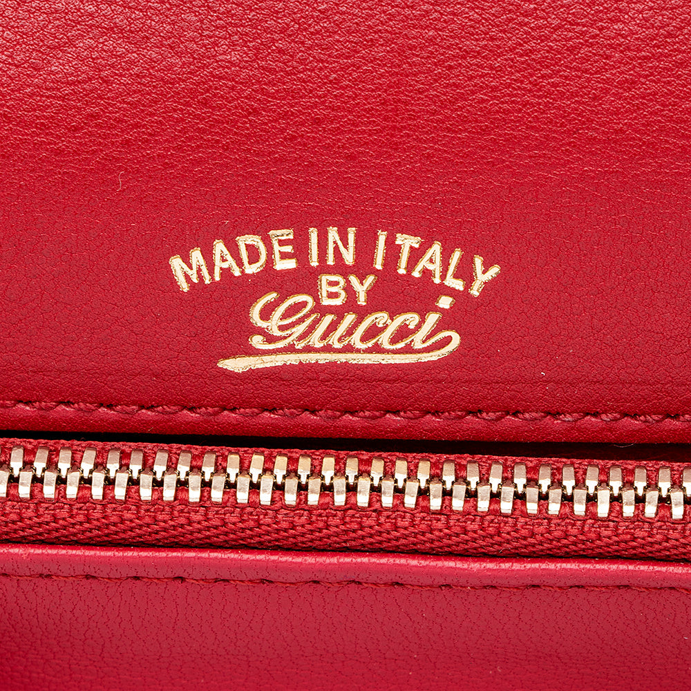 Gucci Leather 1973 Small Top Handle Satchel (SHF-16665)