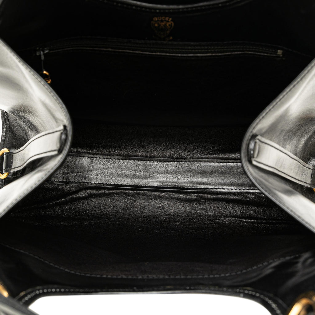 Gucci Leather 1973 Stirrup Handbag (SHG-Jxcegh)