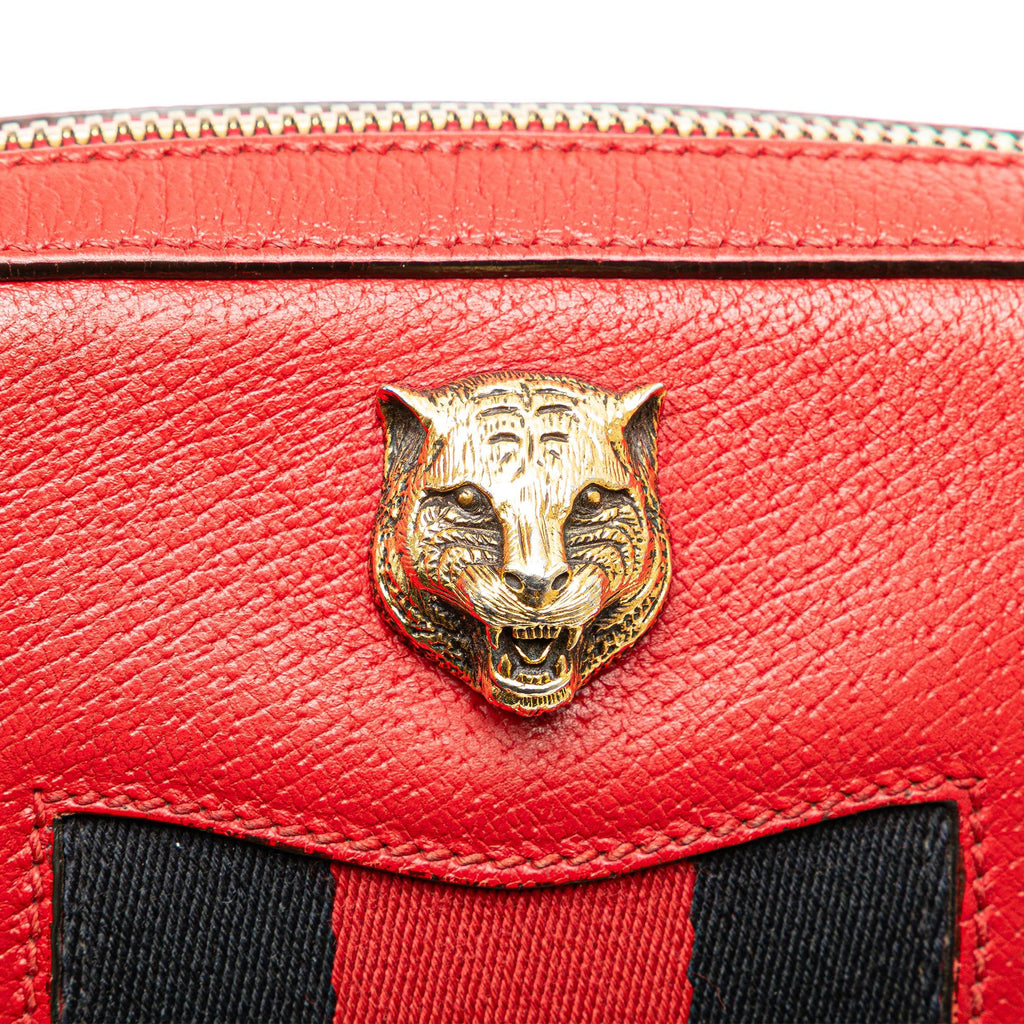 Gucci Leather Animalier Web Disco Crossbody