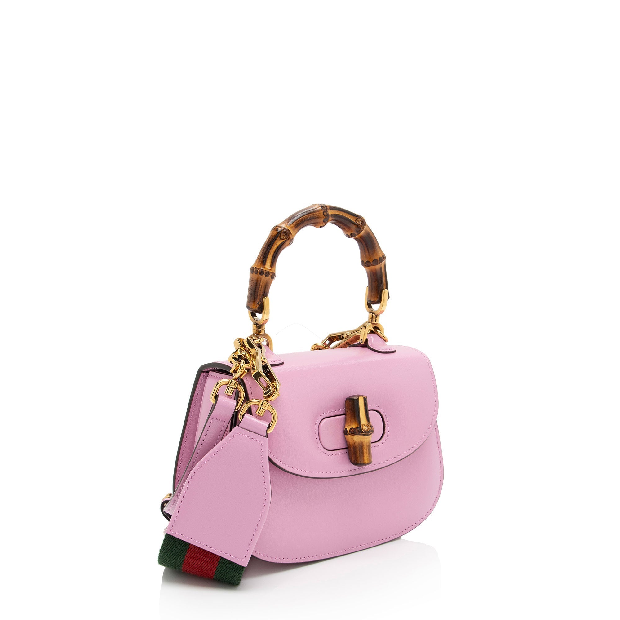 Gucci Leather Bamboo 1947 Mini Top Handle (SHF-bLJULR)