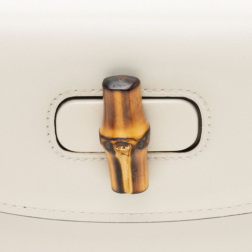 Gucci Leather Bamboo 1947 Small Top Handle Bag (SHF-twXIoA)