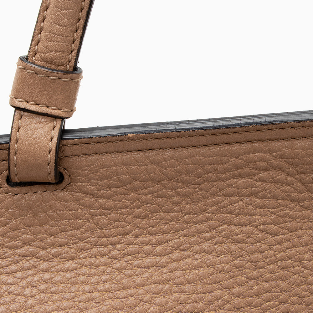 Gucci Leather Bamboo Daily Large Satchel (SHF-20630)