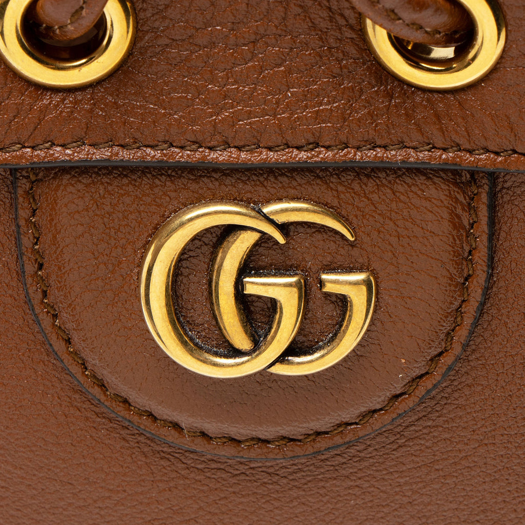 Gucci Leather Bamboo Diana Mini Bucket Bag