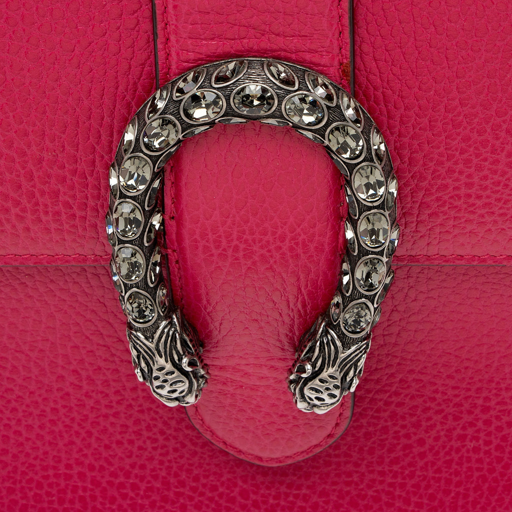 Gucci Leather Crystal Bamboo Dionysus Medium Top Handle