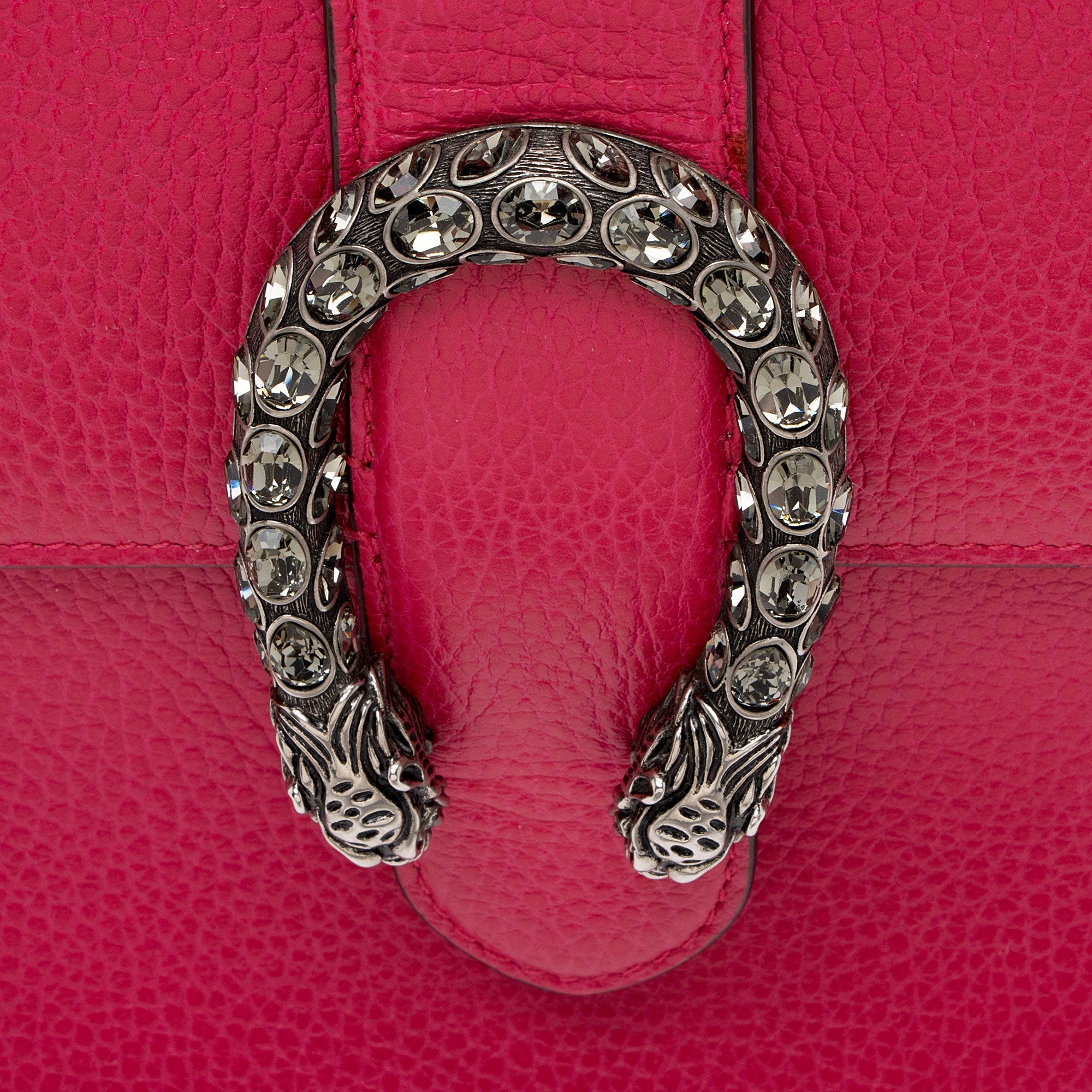 Gucci Leather Crystal Bamboo Dionysus Medium Top Handle