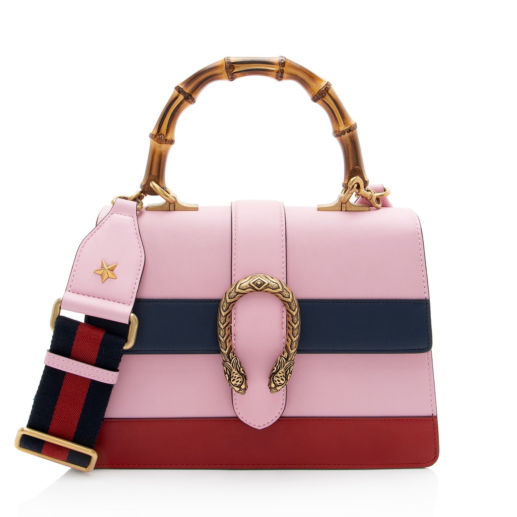 Gucci Leather Bamboo Dionysus Medium Top Handle