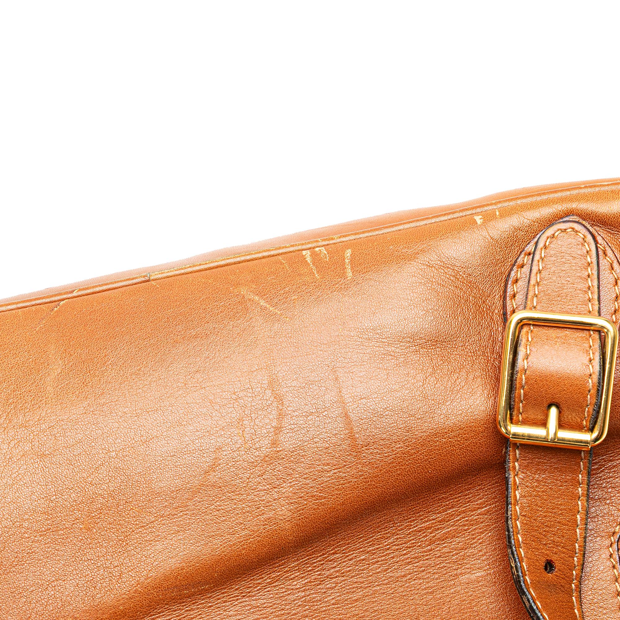 Gucci Leather Bamboo Drawstring Backpack