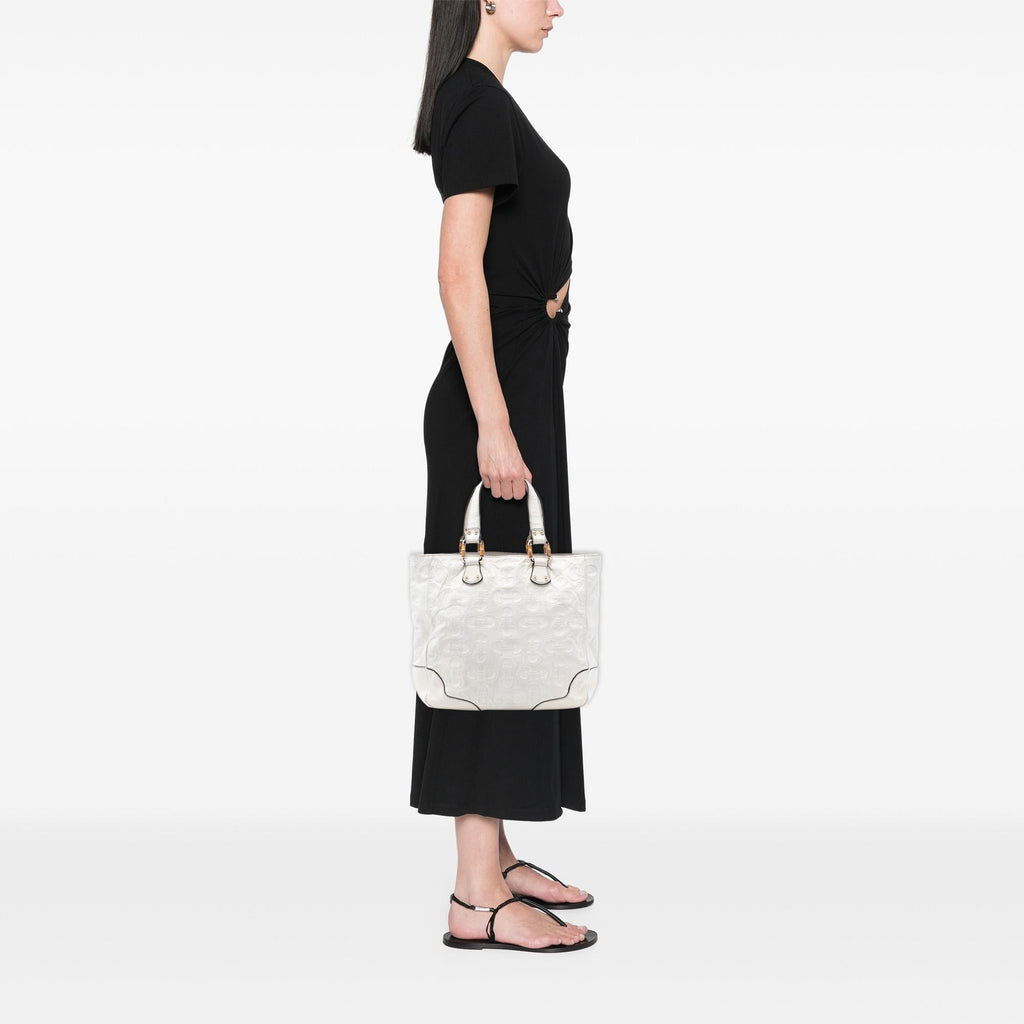 Gucci Leather Bamboo Horsebit Tote