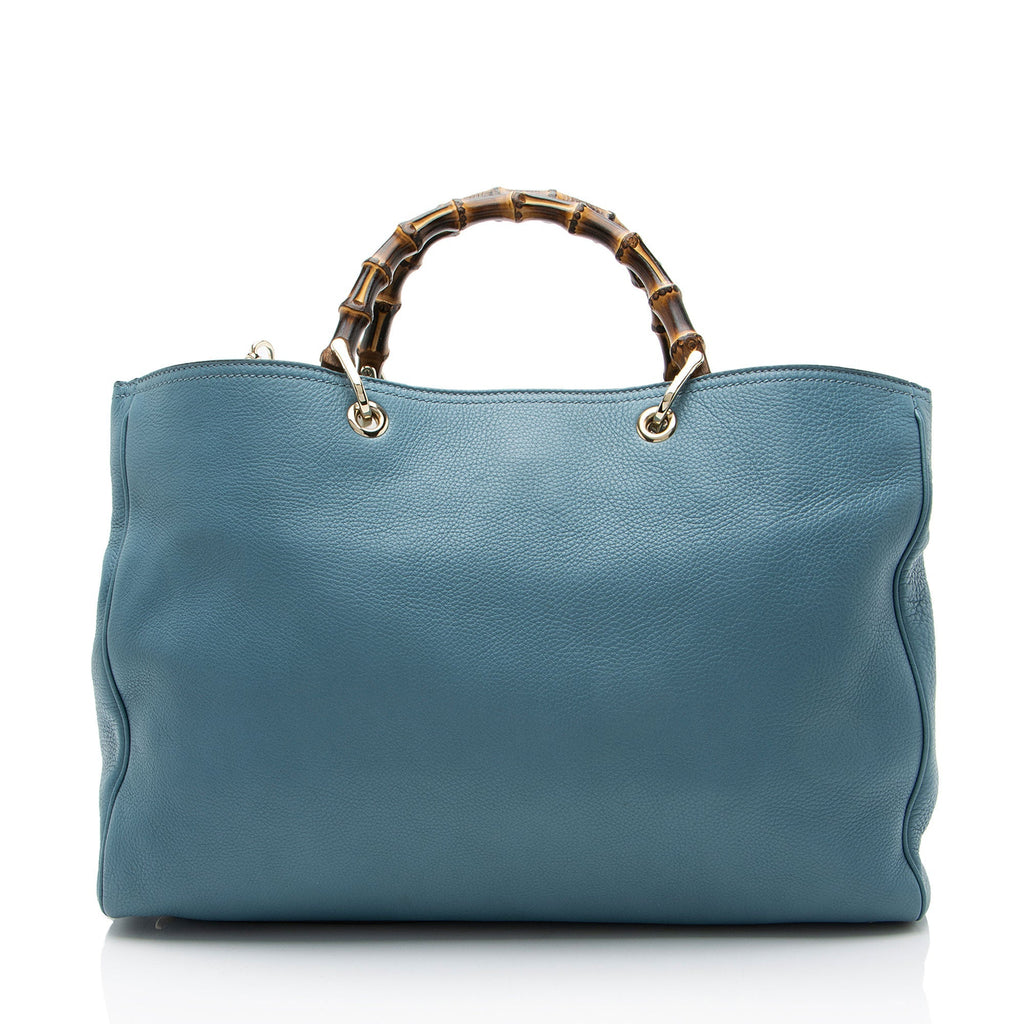 Gucci Leather Bamboo Large Shopper Tote