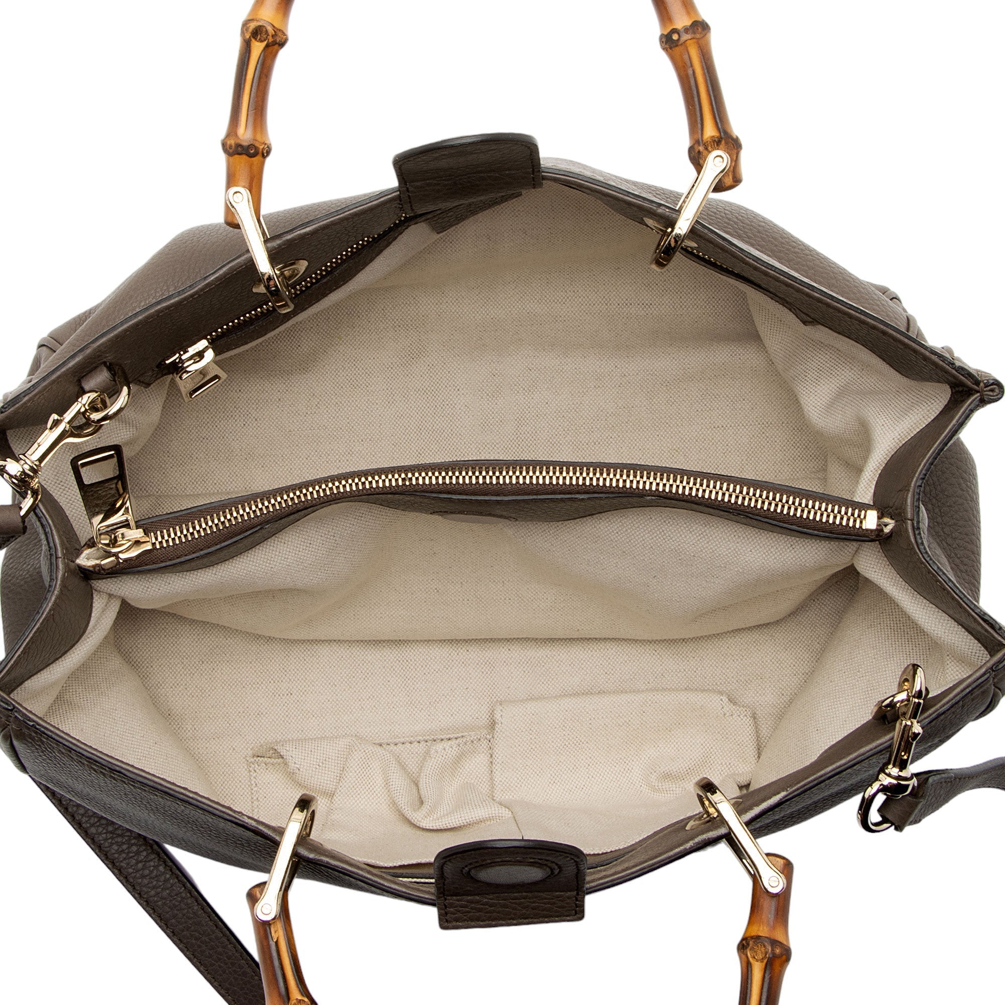 Gucci Leather Bamboo Medium Shopper Tote (SHF-Euai2t)