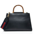 Gucci Leather Bamboo Nymphaea Medium Top Handle