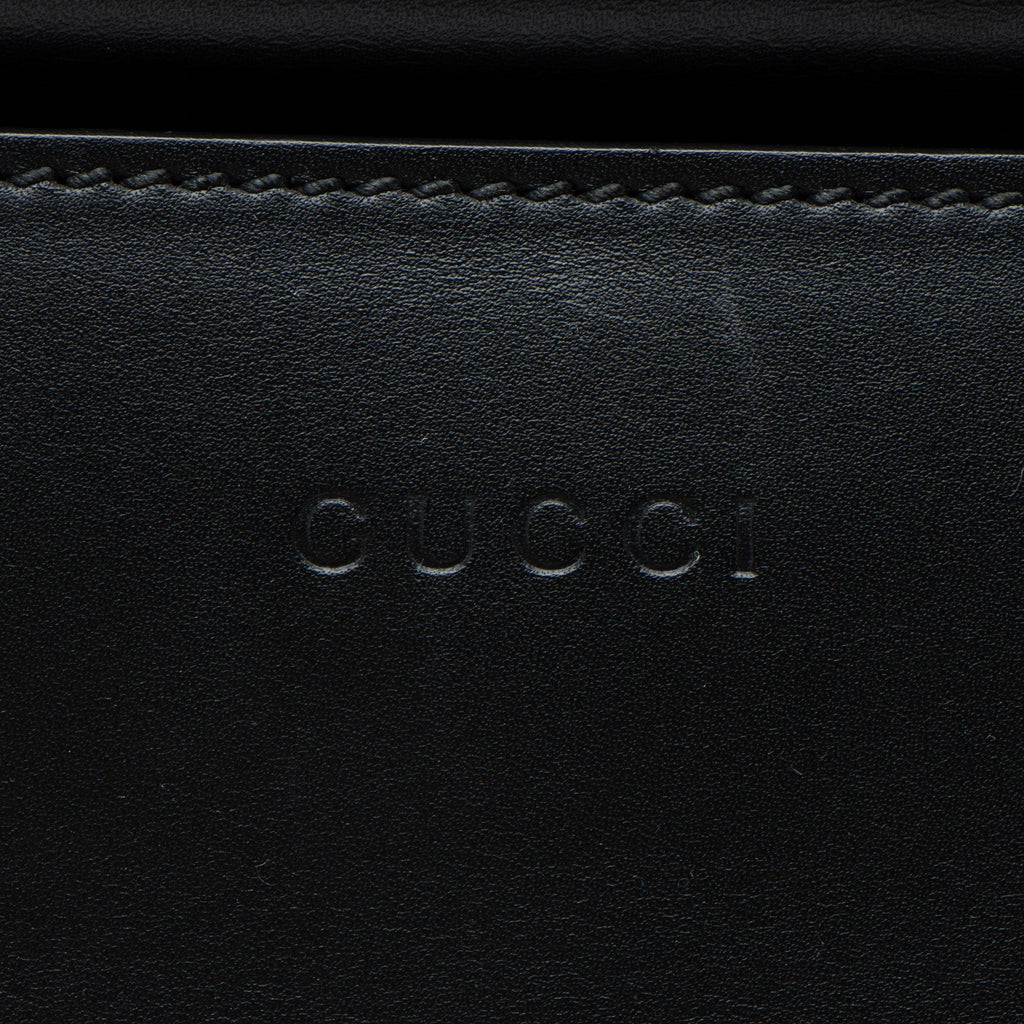 Gucci Leather Bamboo Nymphaea Medium Top Handle